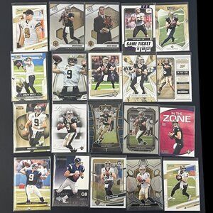 Drew Brees 20 Football Card Lot  HOF - Panini, Select, Mosiac, Optic, Chrome